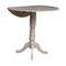 International Concepts Round 42 in Round Dual Drop Leaf Pedestal Table, 41.5 inH, Washed Gray Taupe, 42 W, 42 L, 41.5 in H K09-42DPT-6B-2 - alternate 3